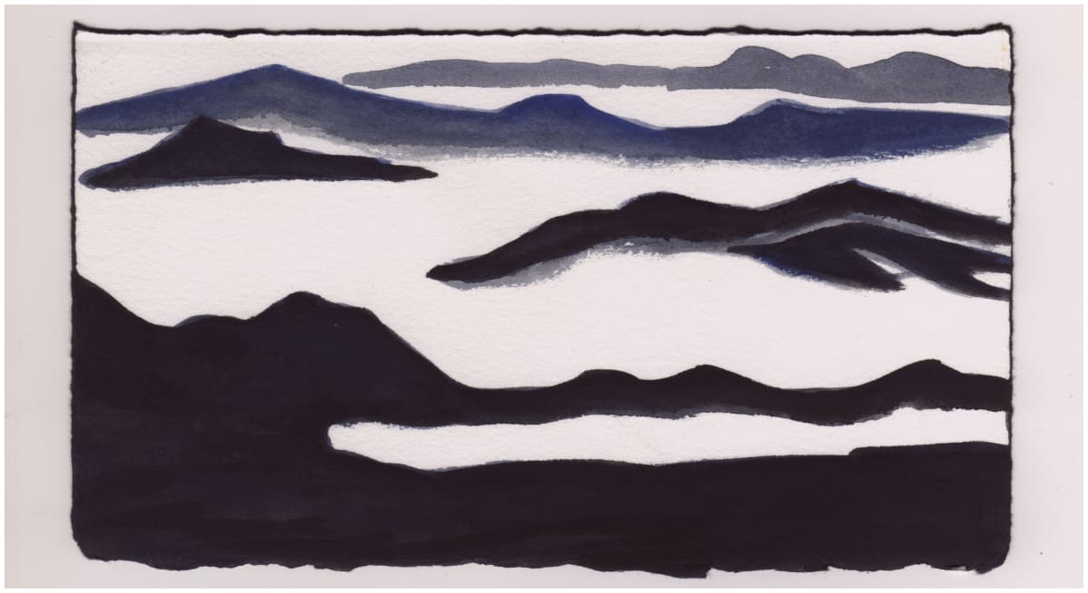 Cascade Mountains With Clouds. #1029 by Raya Bodnarchuk, Estate 