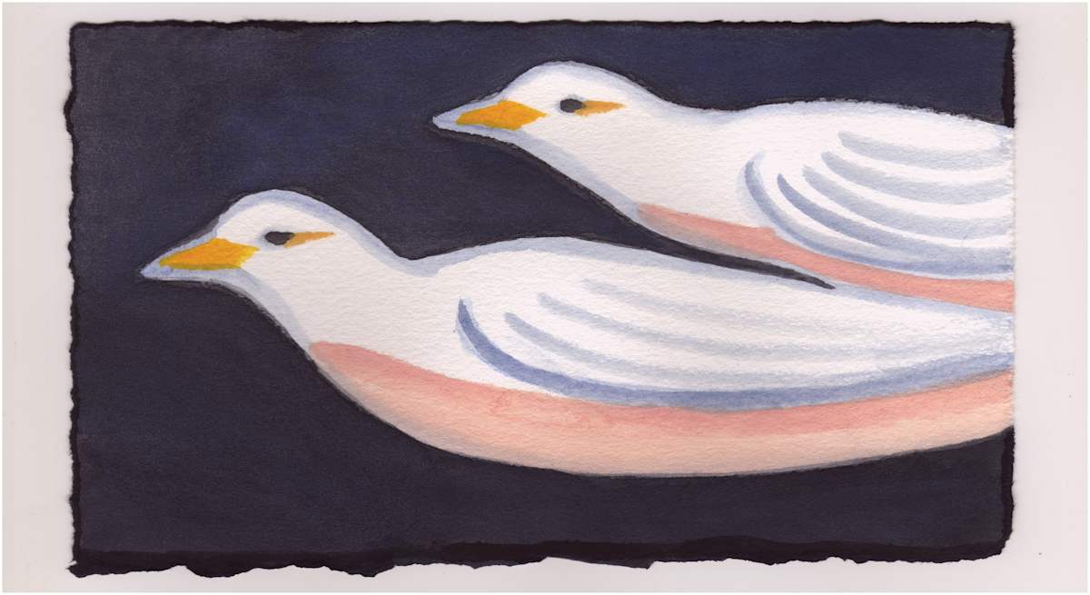 White Doves. #1045 by Raya Bodnarchuk, Estate, Image 1.
