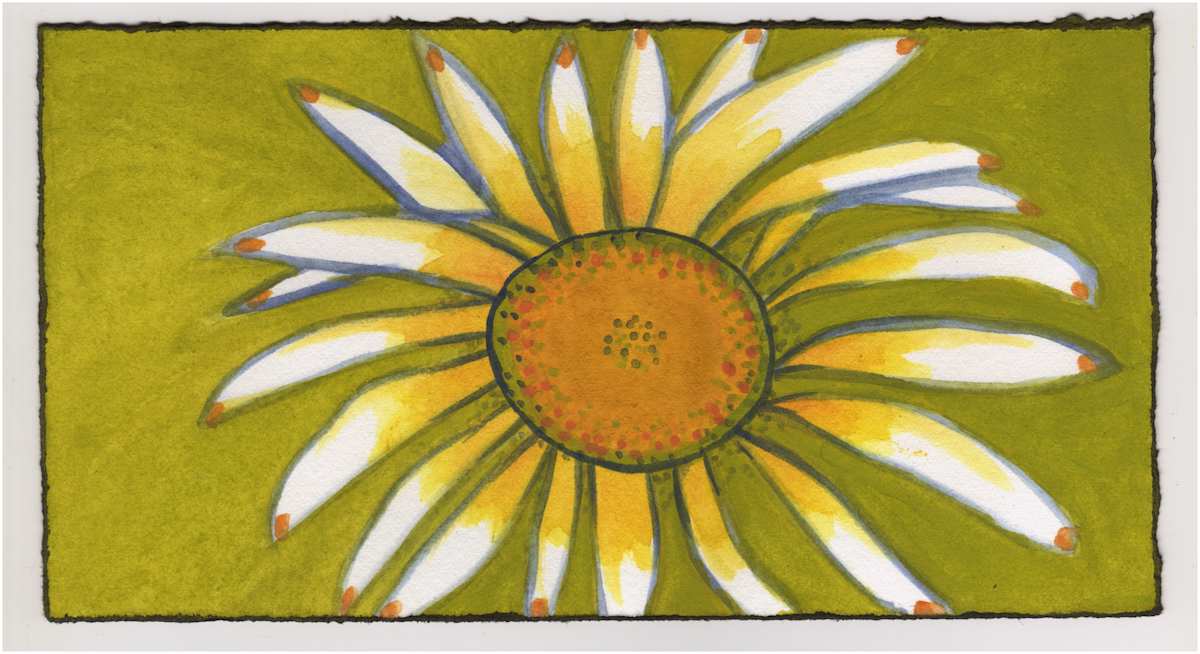 A Daisy I Found on the Sidewalk. #1059 by Raya Bodnarchuk, Estate, Image 1.