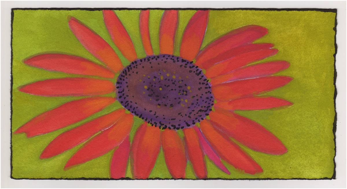 The Red Daisy. #1061 by Raya Bodnarchuk, Estate, Image 1.