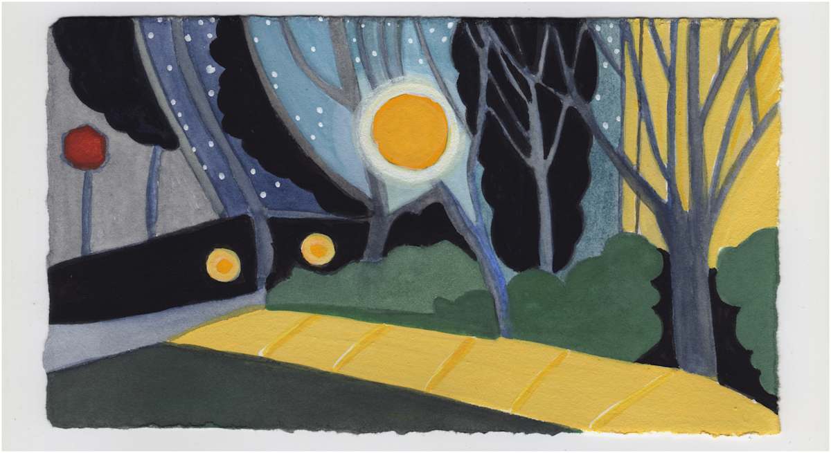 The Moon Rising. #1078 by Raya Bodnarchuk, Estate, Image 1.
