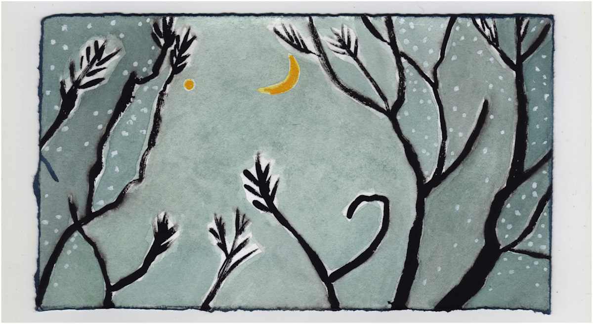 Venus and the Moon. #1099 by Raya Bodnarchuk, Estate, Image 1.