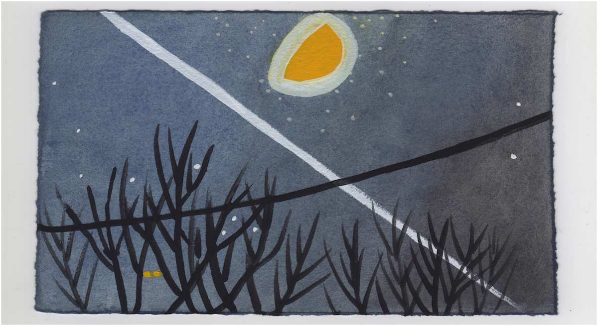The Waxing Gibbous Moon. #1165 by Raya Bodnarchuk, Estate, Image 1.