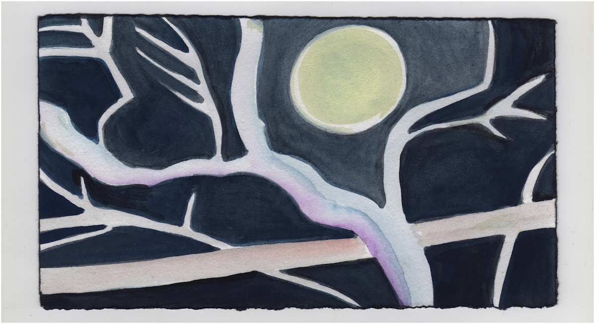 The Full Moon Through the Arbor. #1197 by Raya Bodnarchuk, Estate, Image 1.