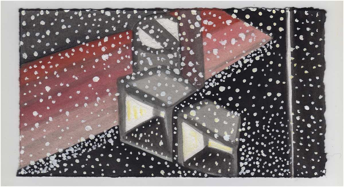 Snow on the Recycle Bins. #1199 by Raya Bodnarchuk, Estate, Image 1.