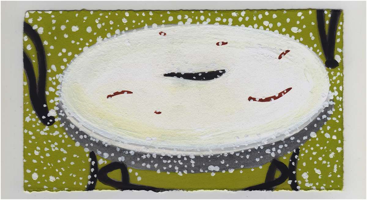 The Table While It's Snowing. #1200 by Raya Bodnarchuk, Estate, Image 1.