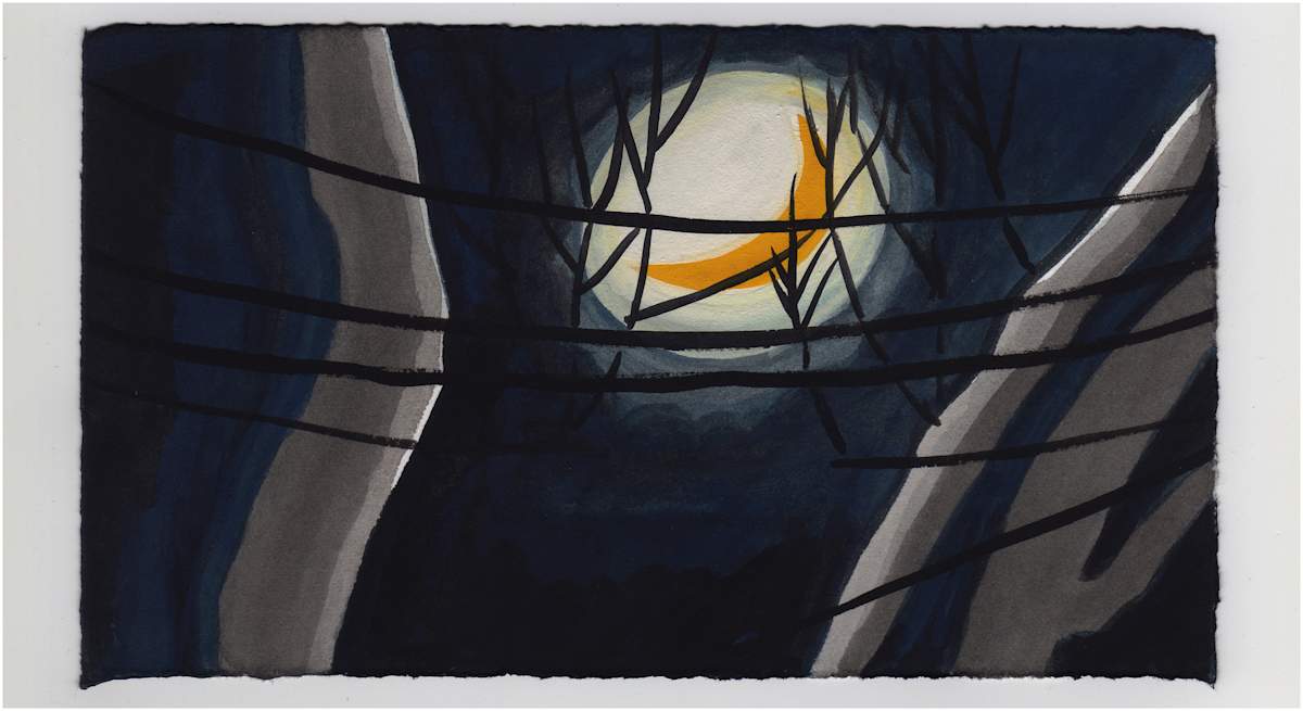 The Sliver Moon on a Regular Night. #1220 by Raya Bodnarchuk, Estate, Image 1.