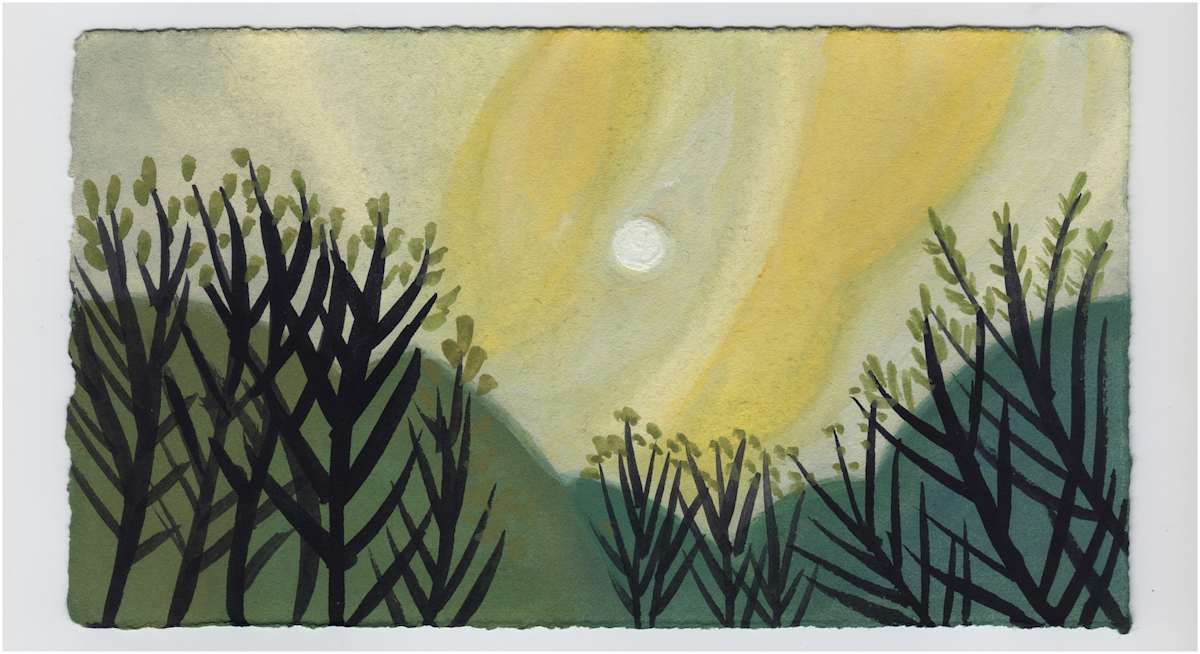 The White Sun and Swirling Clouds. #1240 by Raya Bodnarchuk, Estate, Image 1.