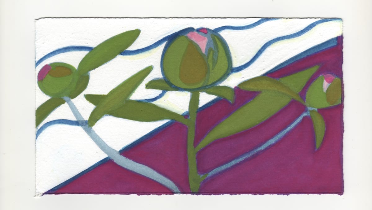 Peony Buds by the Wall. #1249 by Raya Bodnarchuk, Estate 