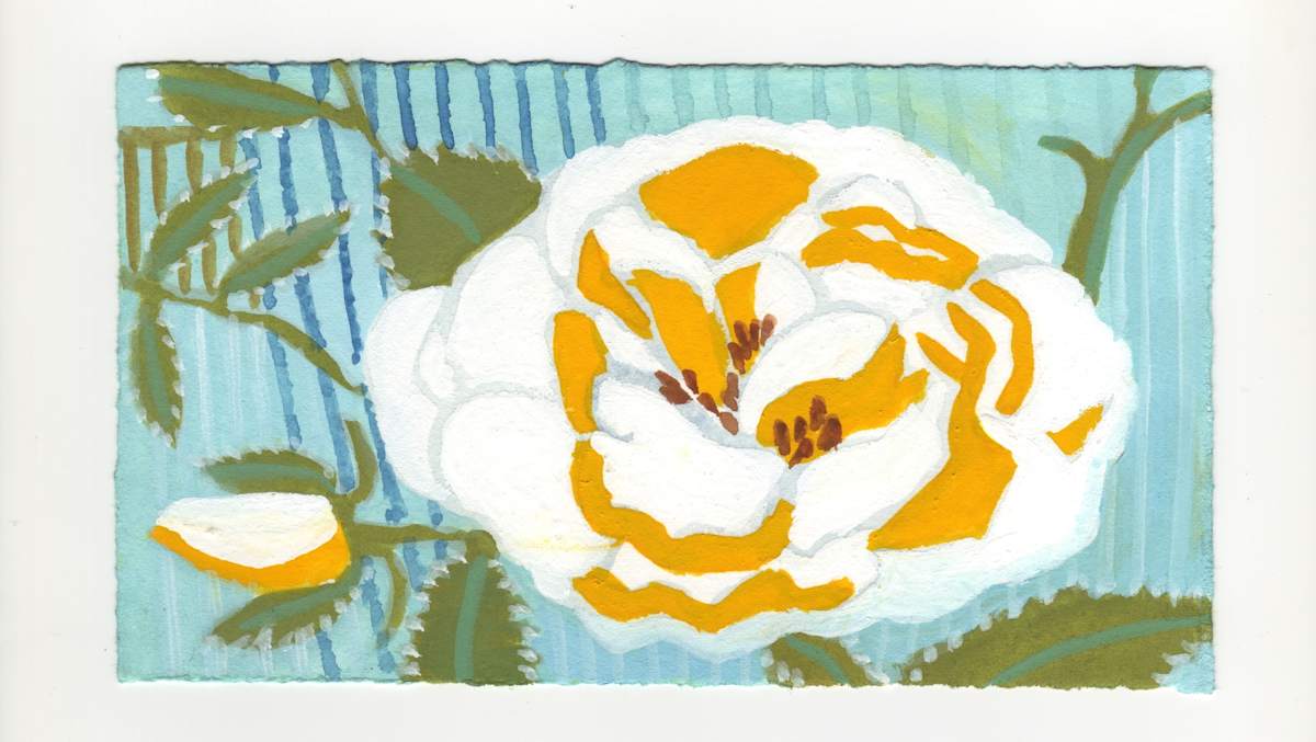 A White Rose Here. #1251 by Raya Bodnarchuk, Estate, Image 1.