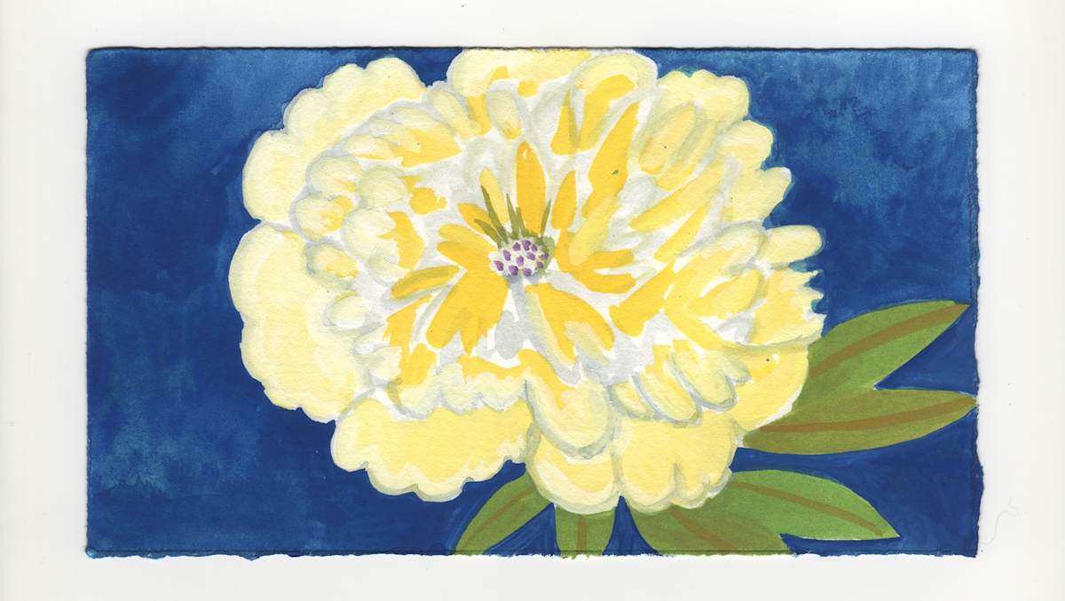 A Big Peony. #1255 by Raya Bodnarchuk, Estate, Image 1.
