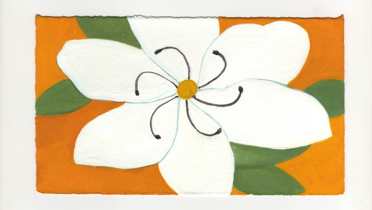 The Gardenia Formed a Pinwheel. #1280 by Raya Bodnarchuk, Estate, Image 1.