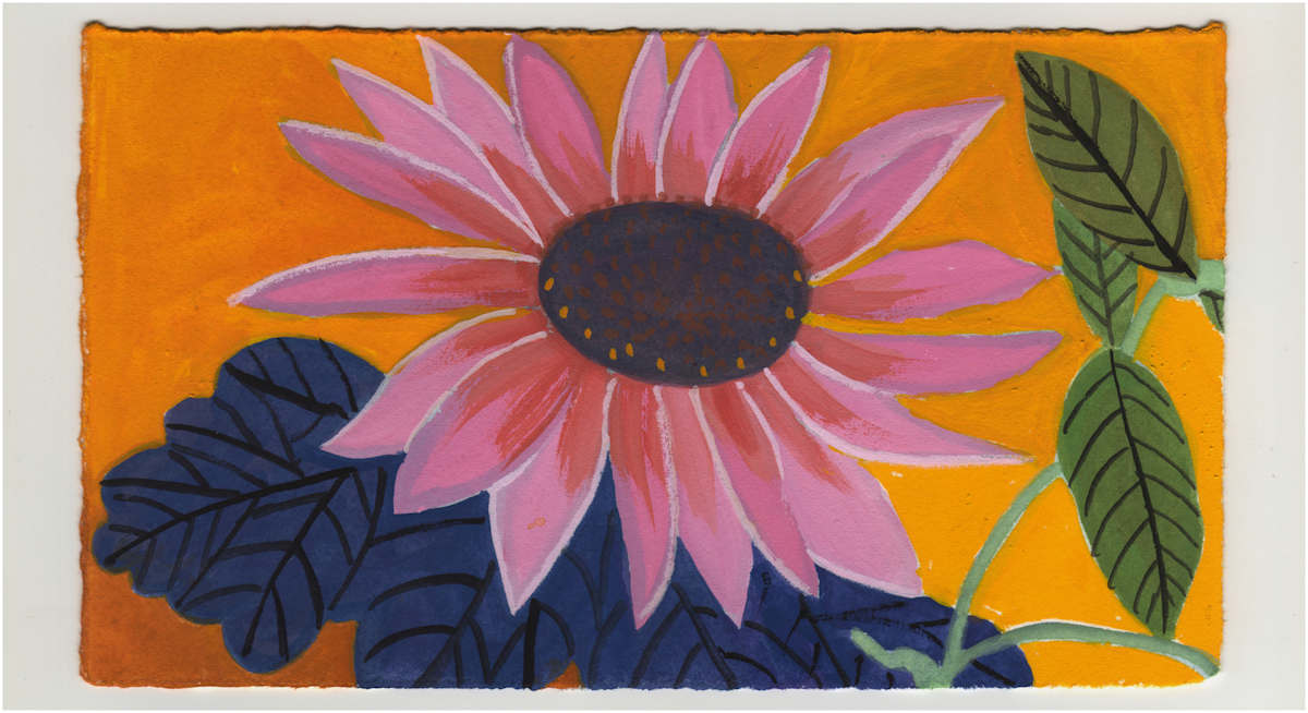 Echinacea, Begonia and Mint. #1287 by Raya Bodnarchuk, Estate, Image 1.