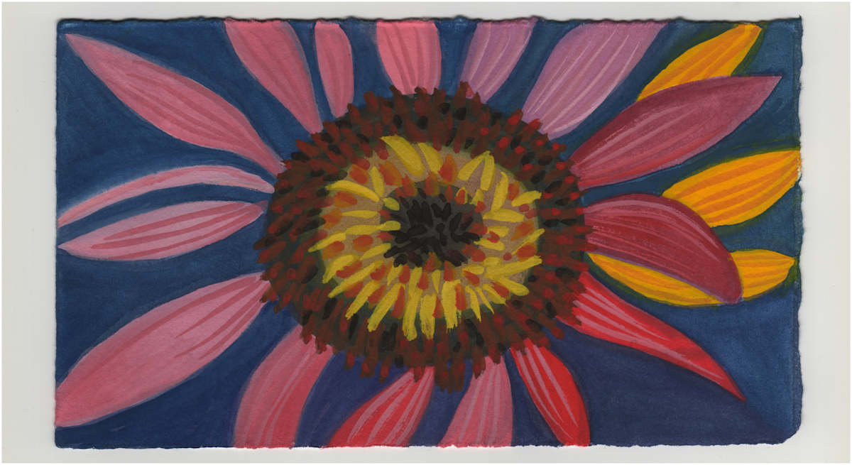 A Fancy Center Cone Flower. #1308 by Raya Bodnarchuk, Estate, Image 1.