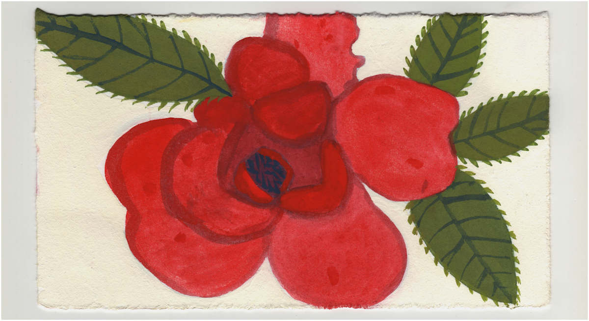 A Red Rose with Spots. #1316 by Raya Bodnarchuk, Estate, Image 1.