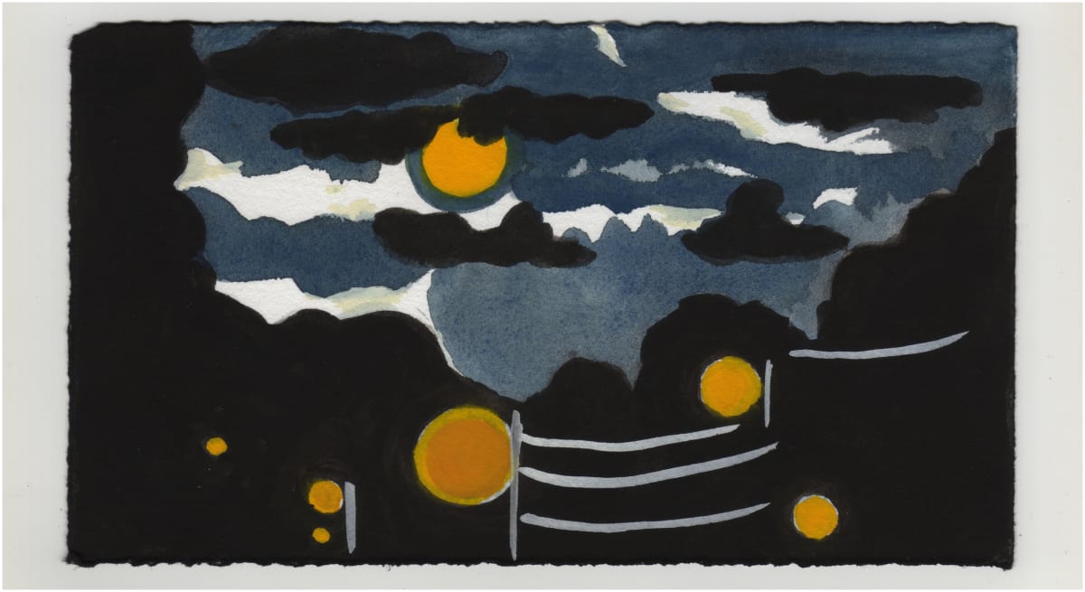 The Moon and Some Street Lights. #1319 by Raya Bodnarchuk, Estate, Image 1.