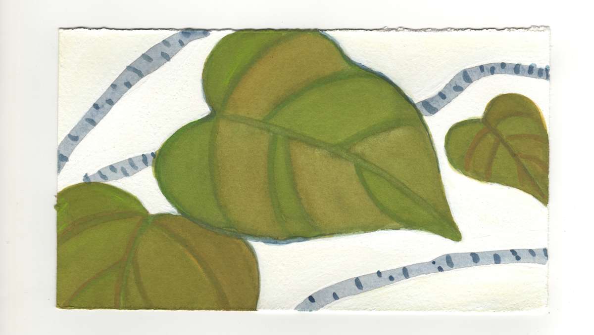 Some Catalpa Leaves. #1329 by Raya Bodnarchuk, Estate, Image 1.