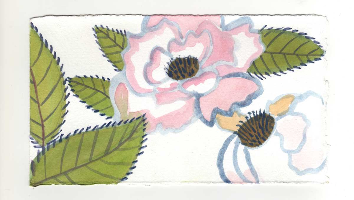 Two Older Roses. #1330 by Raya Bodnarchuk, Estate, Image 1.