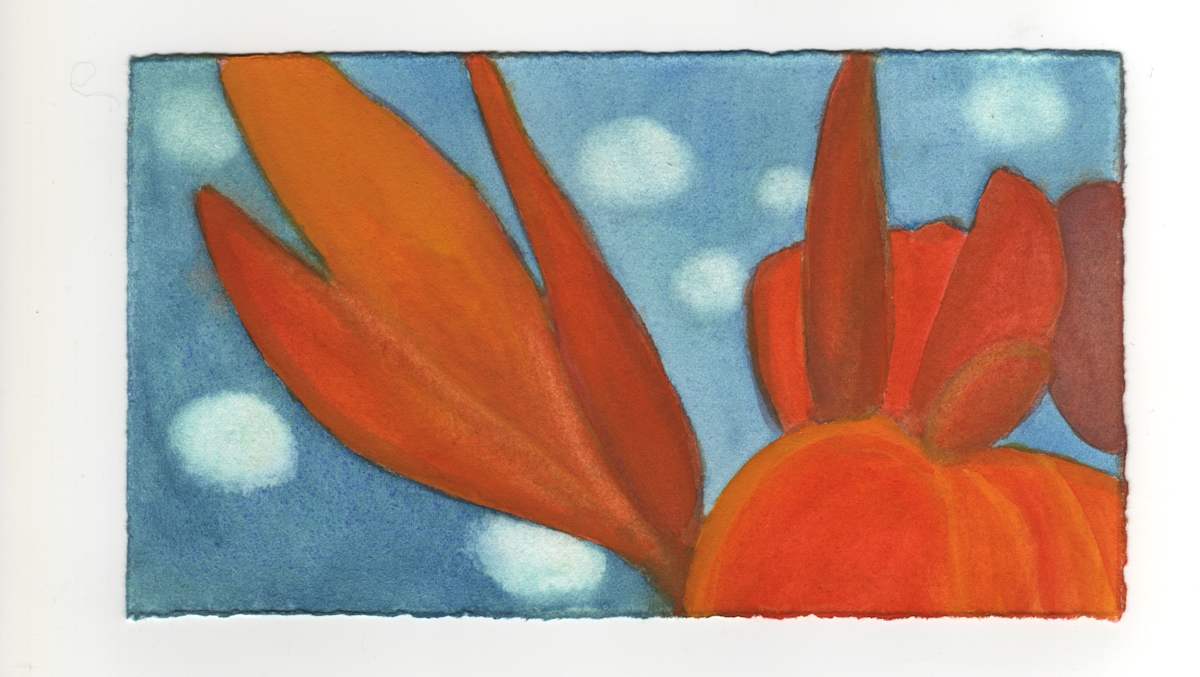 Through a Canna Lily. #1352 by Raya Bodnarchuk, Estate, Image 1.