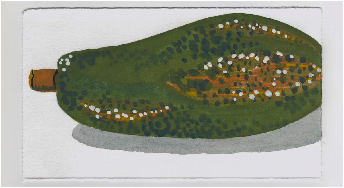 The Papaya. #1378 by Raya Bodnarchuk, Estate, Image 1.
