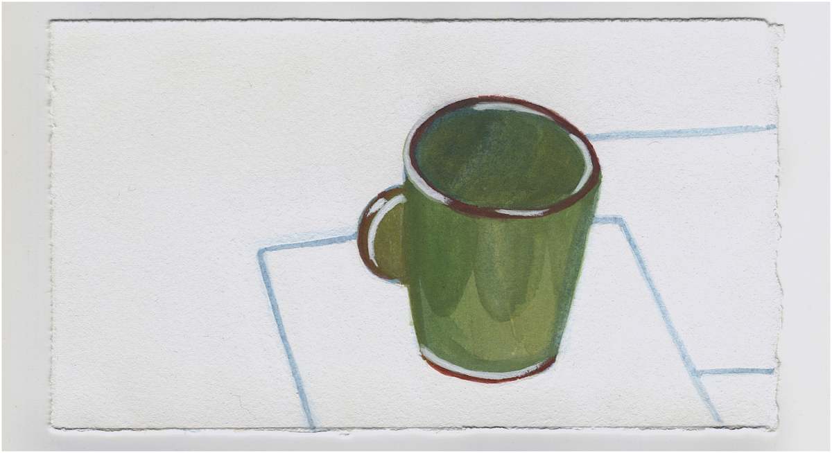 One of the Little Green Cups. #1390 by Raya Bodnarchuk, Estate, Image 1.