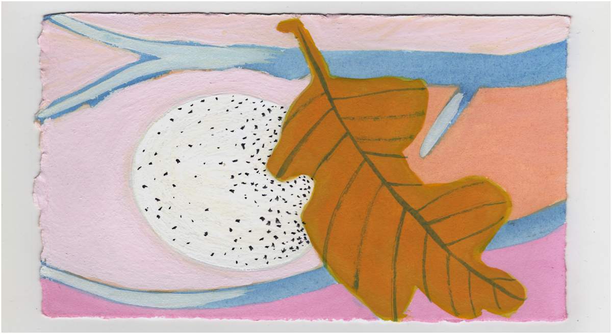 The Mushroom and the Leaf. #1405 by Raya Bodnarchuk, Estate, Image 1.