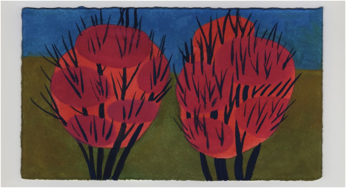 Two Burning Bushes. #1457 by Raya Bodnarchuk, Estate, Image 1.