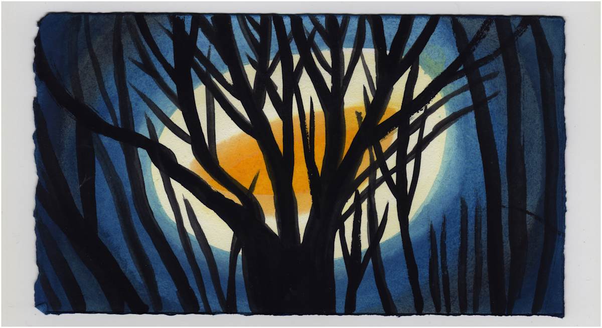The Half Moon Setting. #1461 by Raya Bodnarchuk, Estate, Image 1.
