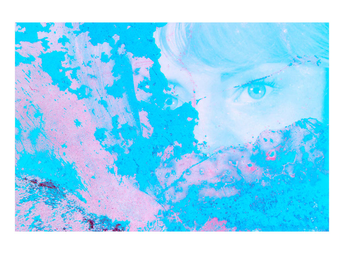 Blue and Pink single eye by Aaron Farley, Image 1.