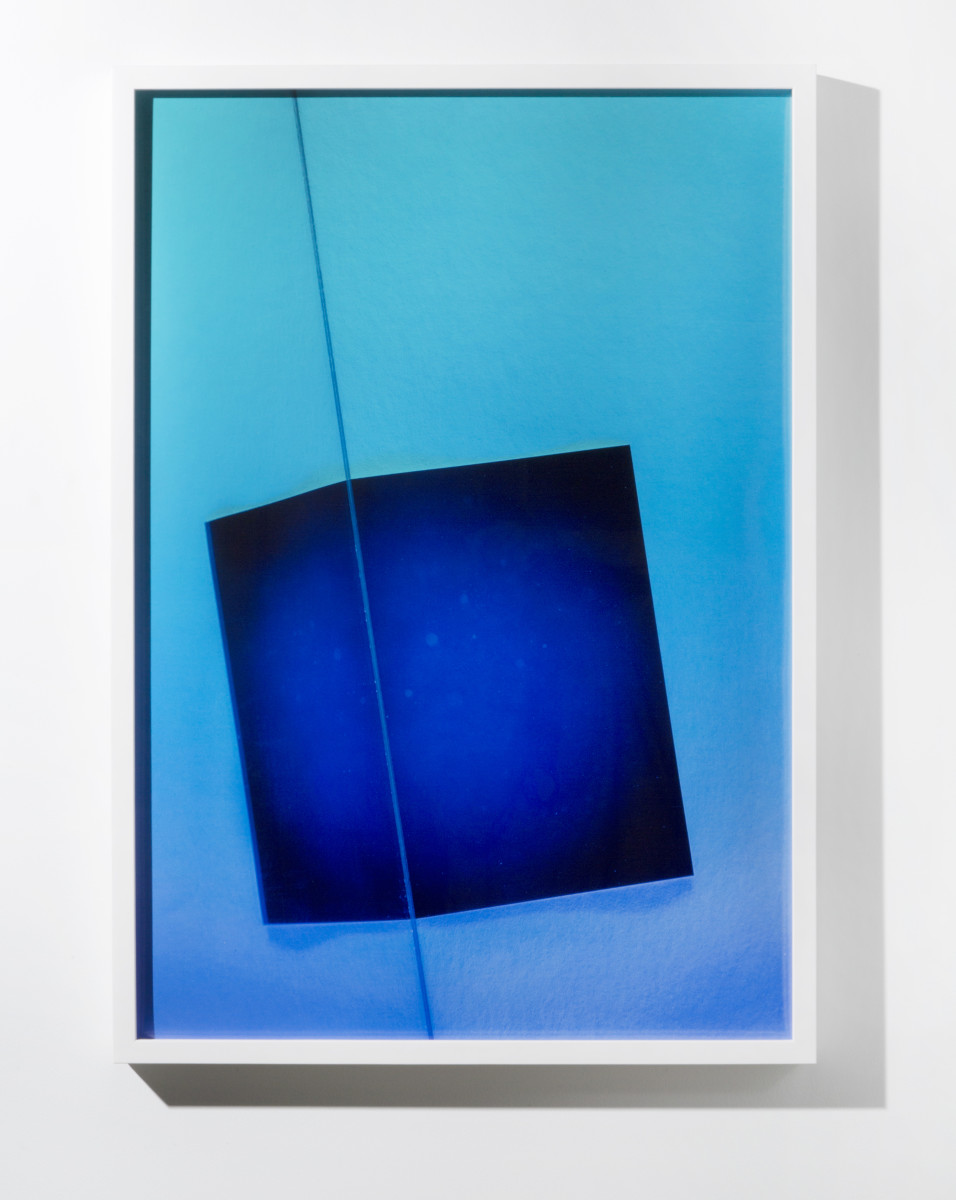 Green/Blue cube leaning by Aaron Farley, Image 2.