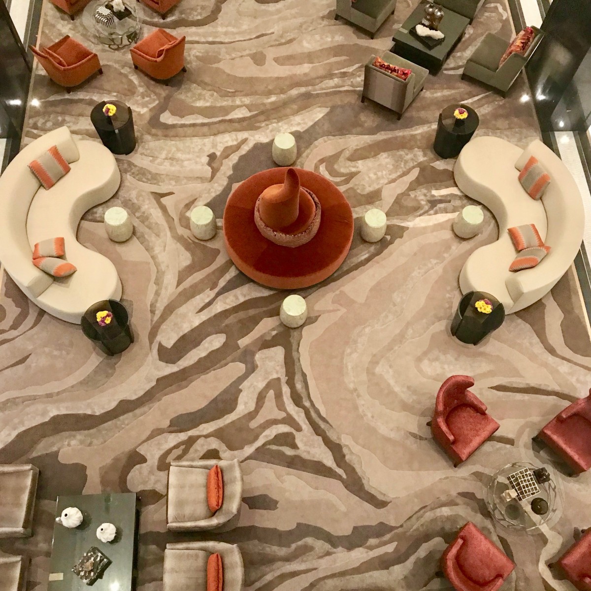 Custom Rug Design by Nicola Parente - The Post Oak Hotel Lobby by Nicola Parente (Multidisciplinary Artist) 