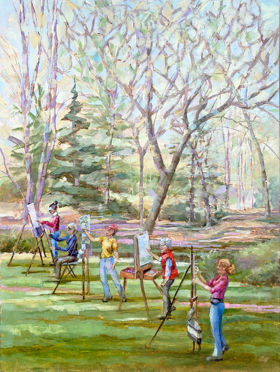 Art in the Park by Pat Cross  Image: Art in the Park oil painting by Pat Cross