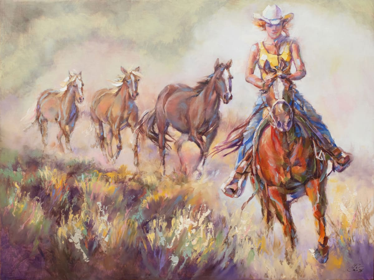 She Leads by Pat Cross  Image: final painting