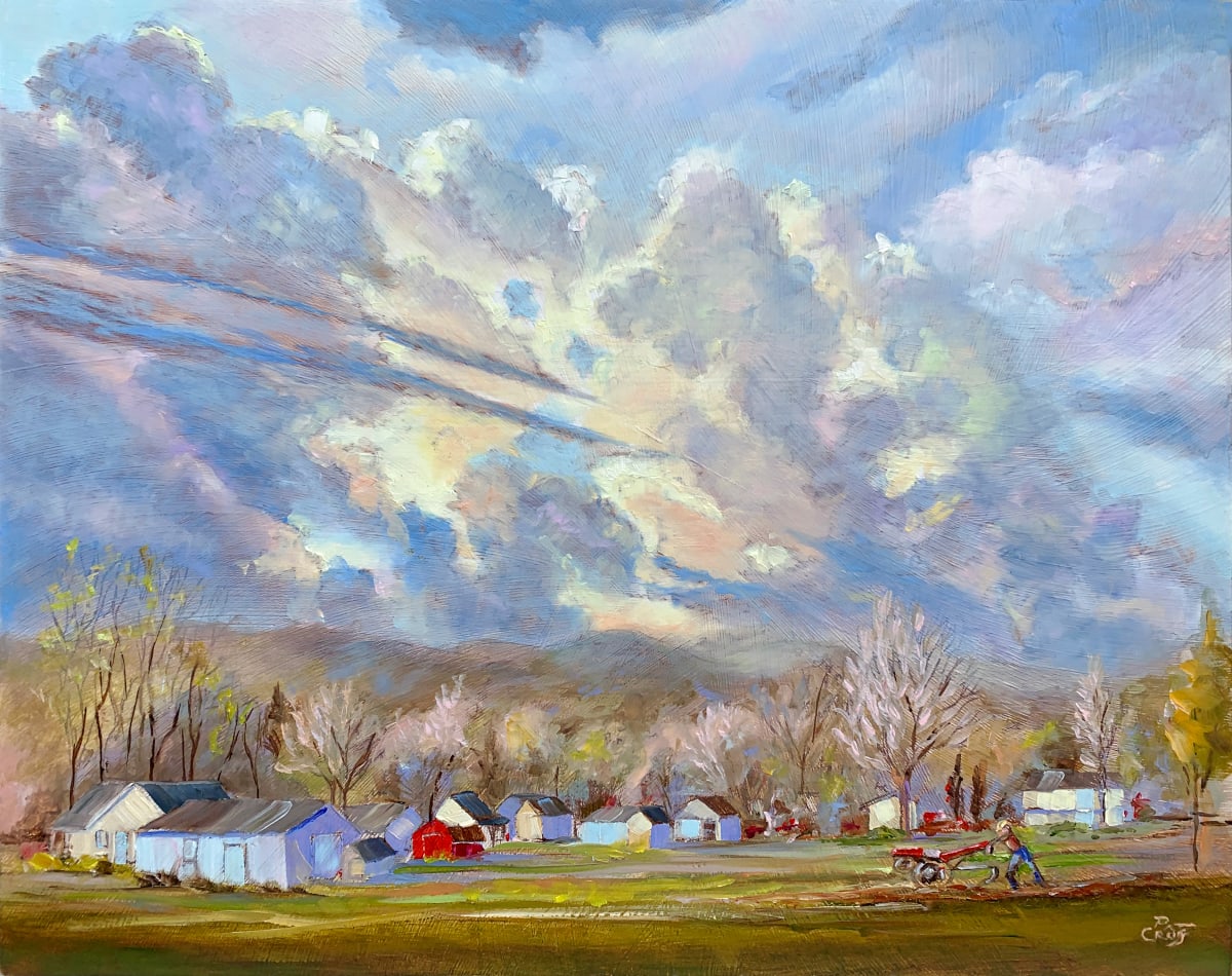 Earth and Sky by Pat Cross  Image: Earth and Sky 16x20 oil by Pat Cross