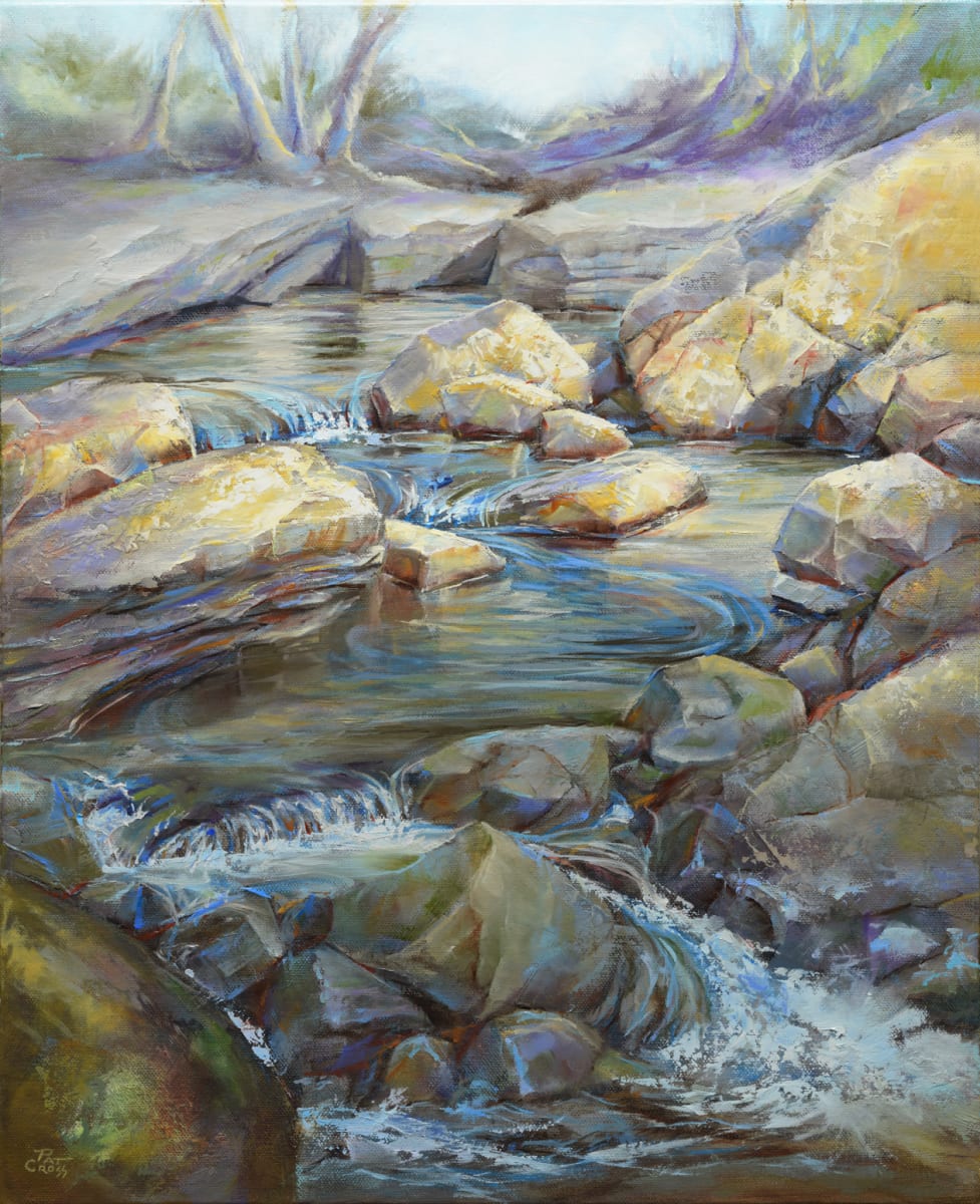 River Rock Garden by Pat Cross 