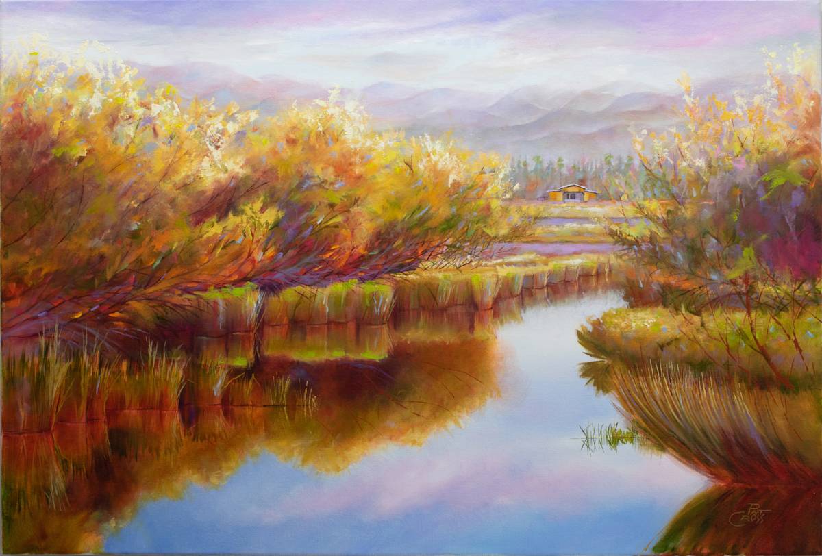 River Willow Reflections by Pat Cross, Image 1.