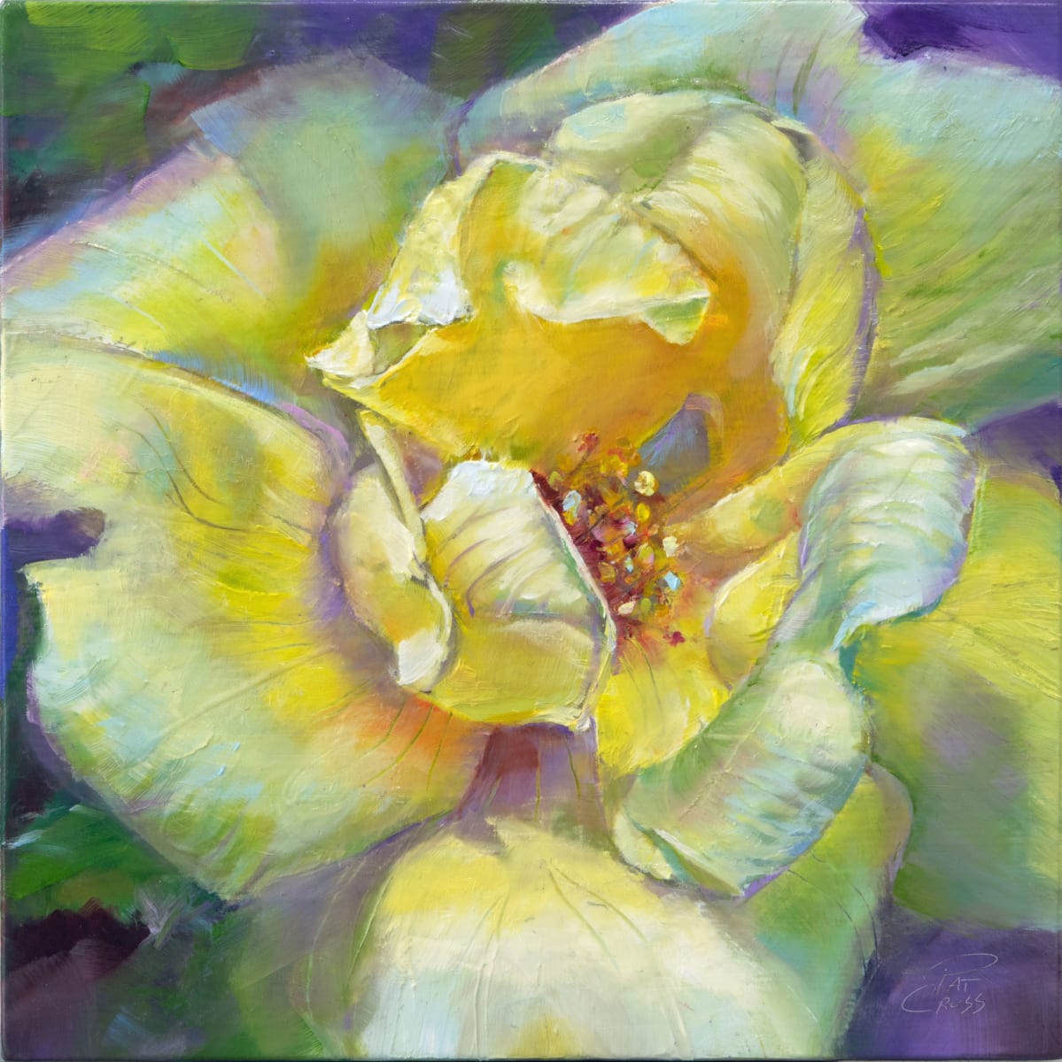 Yellow Rose of Friendship  Image: Yellow Rose of Friendship 6x6 oil
