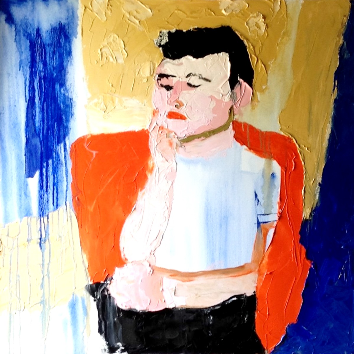 Big Orange Sweater by Corinne Galla 