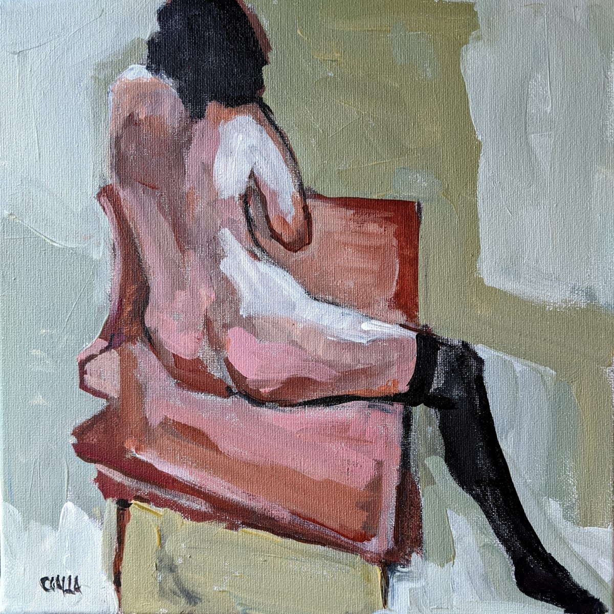 Nude on a Settee by Corinne Galla 