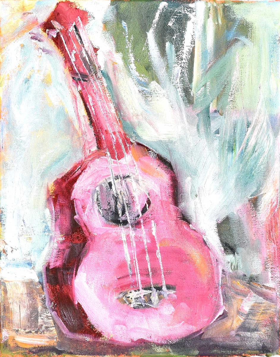 Pink Ukulele by Corinne Galla 