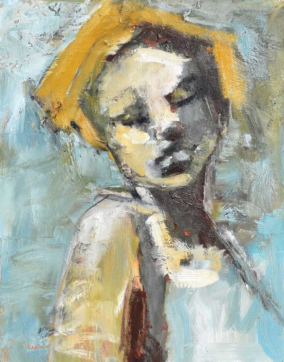 Yellow Cap (framed) by Corinne Galla, Image 1.