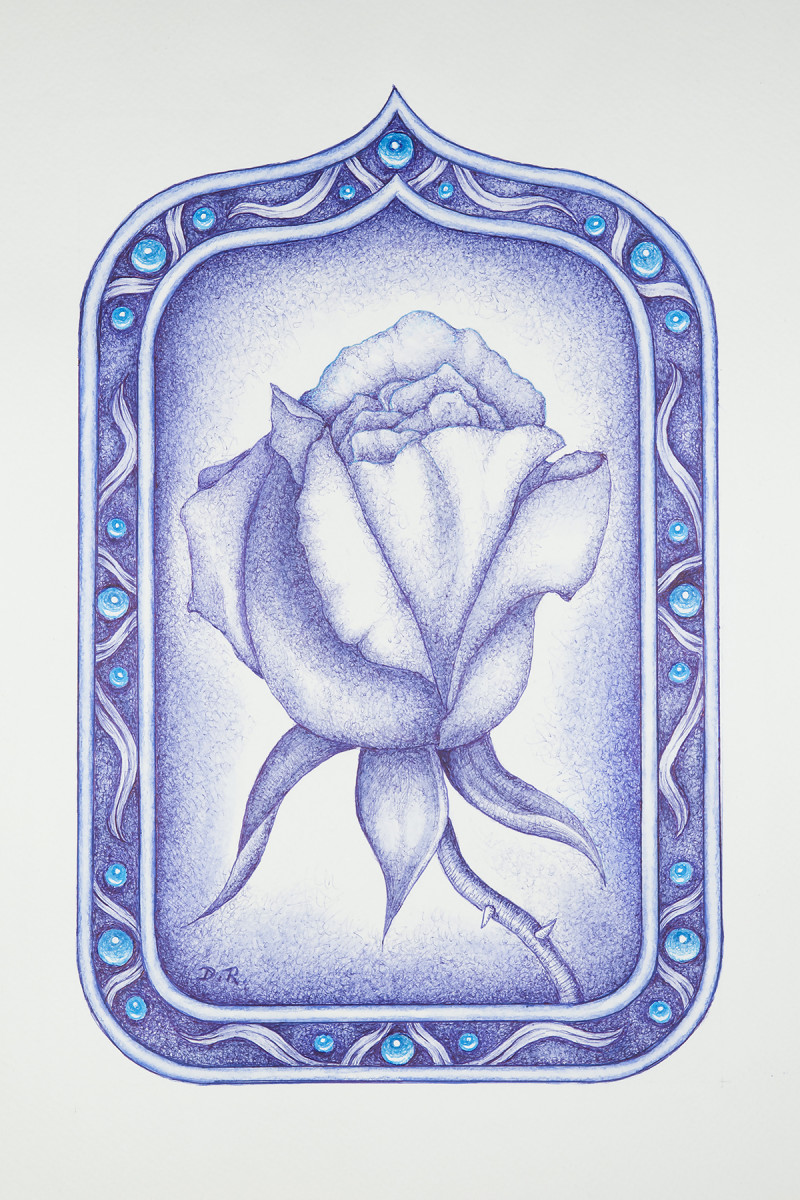 Blue Rose by Diana Roy 1940-2019 
