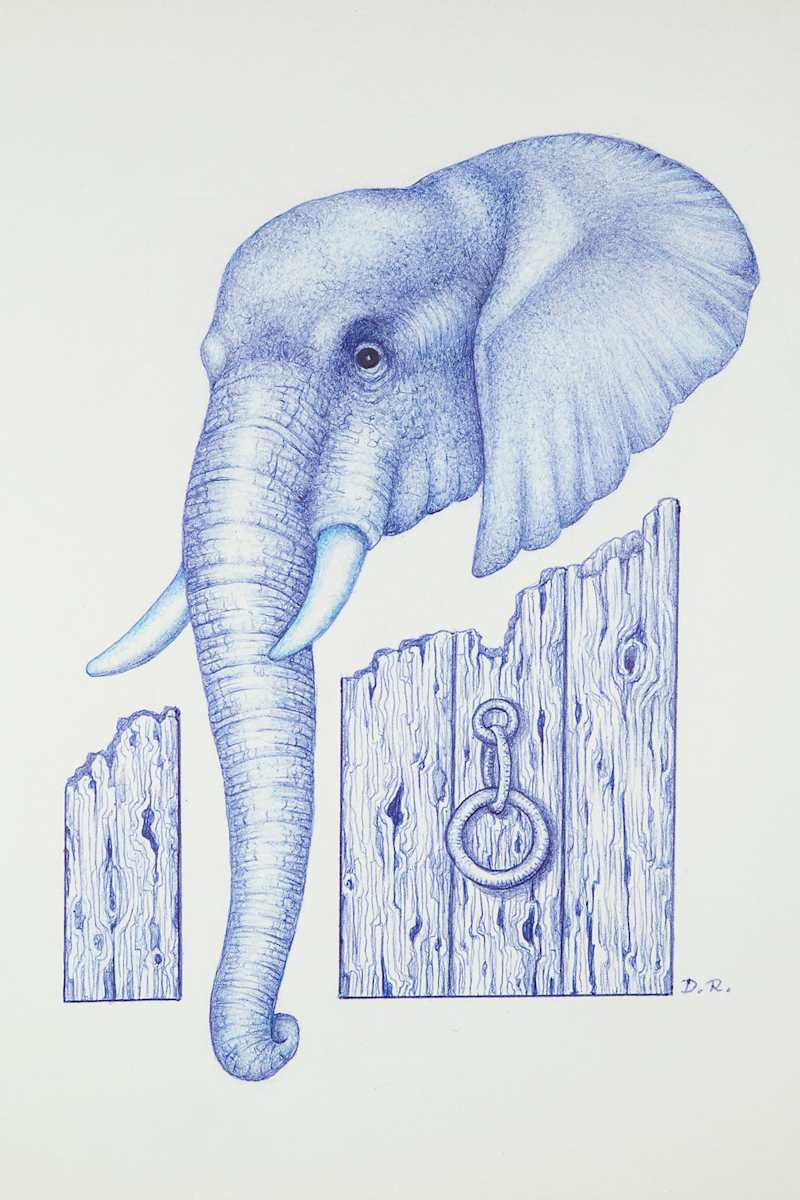 Elephant Gate by Diana Roy 1940-2019, Image 1.