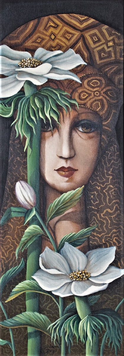 "Flower Girl" by Diana Roy 1940-2019, Image 1.