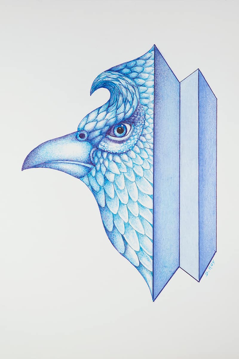 Folding Bird by Diana Roy 1940-2019, Image 1.