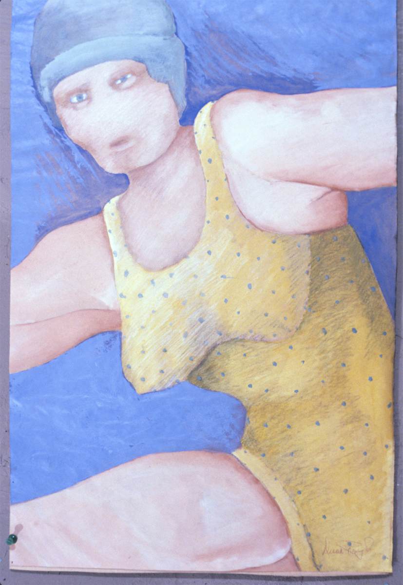 "The Swimmer" by Diana Roy 1940-2019, Image 1.