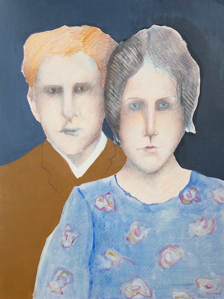 "Polish Couple" by Diana Roy 1940-2019, Image 1.