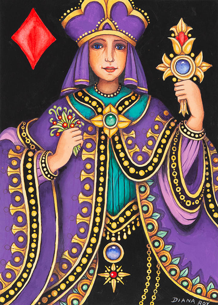 "Queen of Diamonds" by Diana Roy 1940-2019, Image 2.