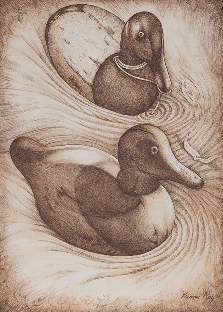 "Decoys" by Diana Roy 1940-2019 