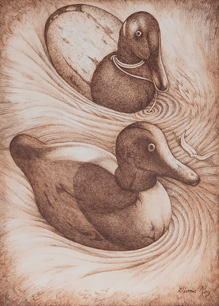 "Decoys" by Diana Roy 1940-2019, Image 2.